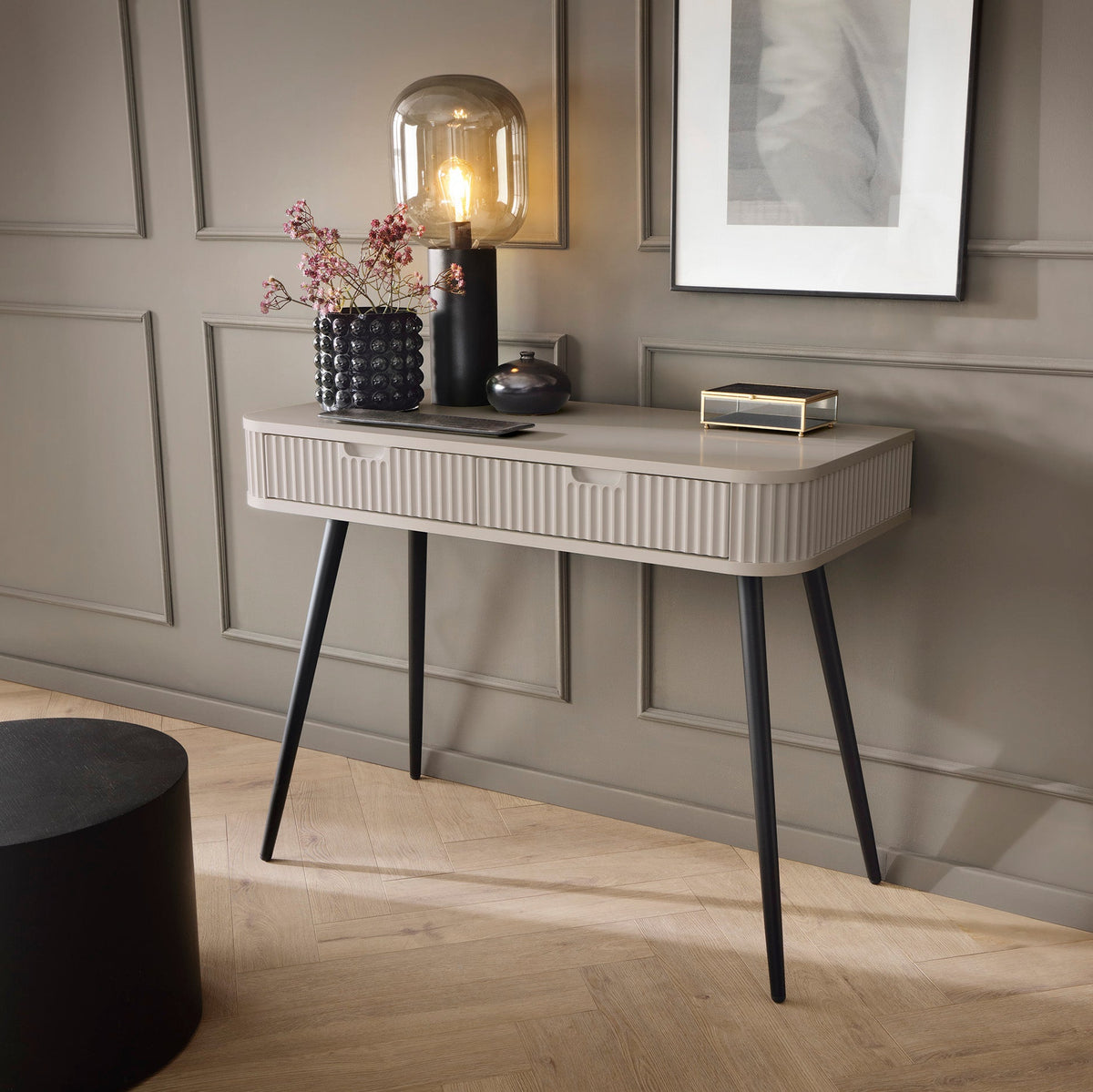Eva Dressing Table with 2 Drawers 103x80 cm, Modern Style – photo 2