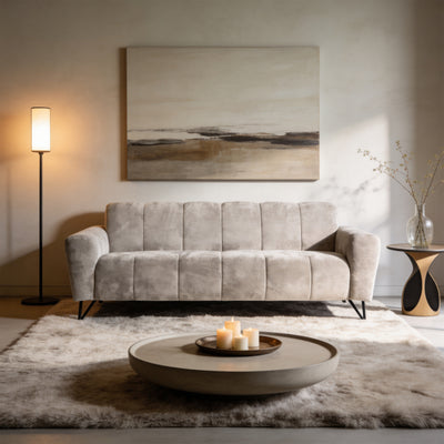 Sofa Nellia trzyosobowa do salonu w stylu nowoczesnym, tkanina Vega – w aranżacji wnętrza