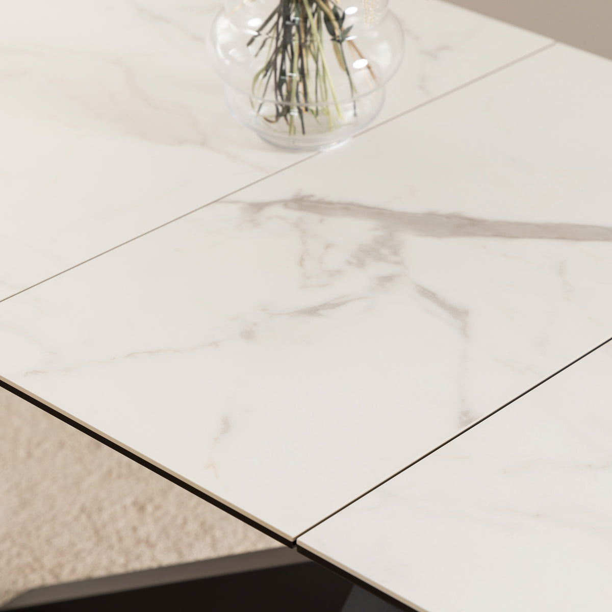 Lorrins Extendable Dining Table 168–210x76 cm, Modern Style – in a room setting