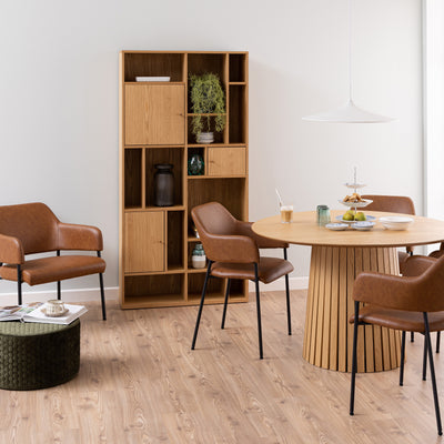 Regał Asymo do salonu 90x180 w stylu japandi – w aranżacji wnętrza