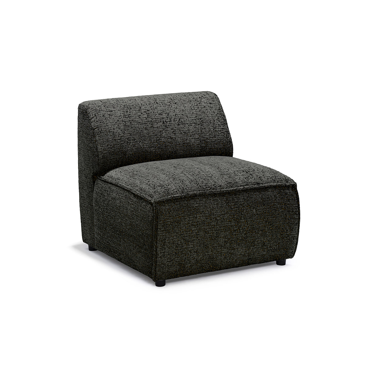 Sofa modułowa BRICK Moduł S Uniwersalny Grafitowy Brąz (BELLA 25)