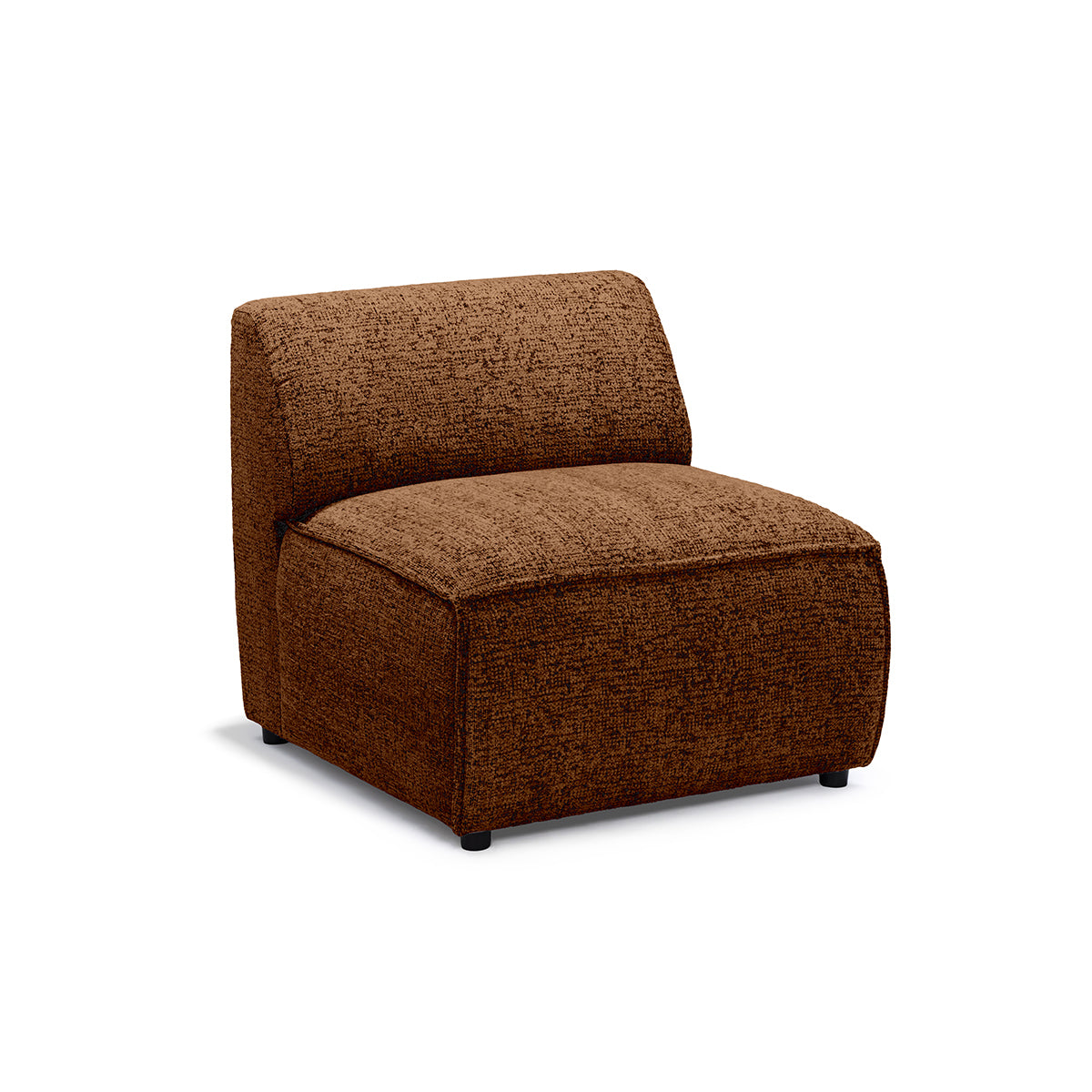 Sofa modułowa BRICK Moduł S Uniwersalny Orzechowy Mat (BELLA 40)