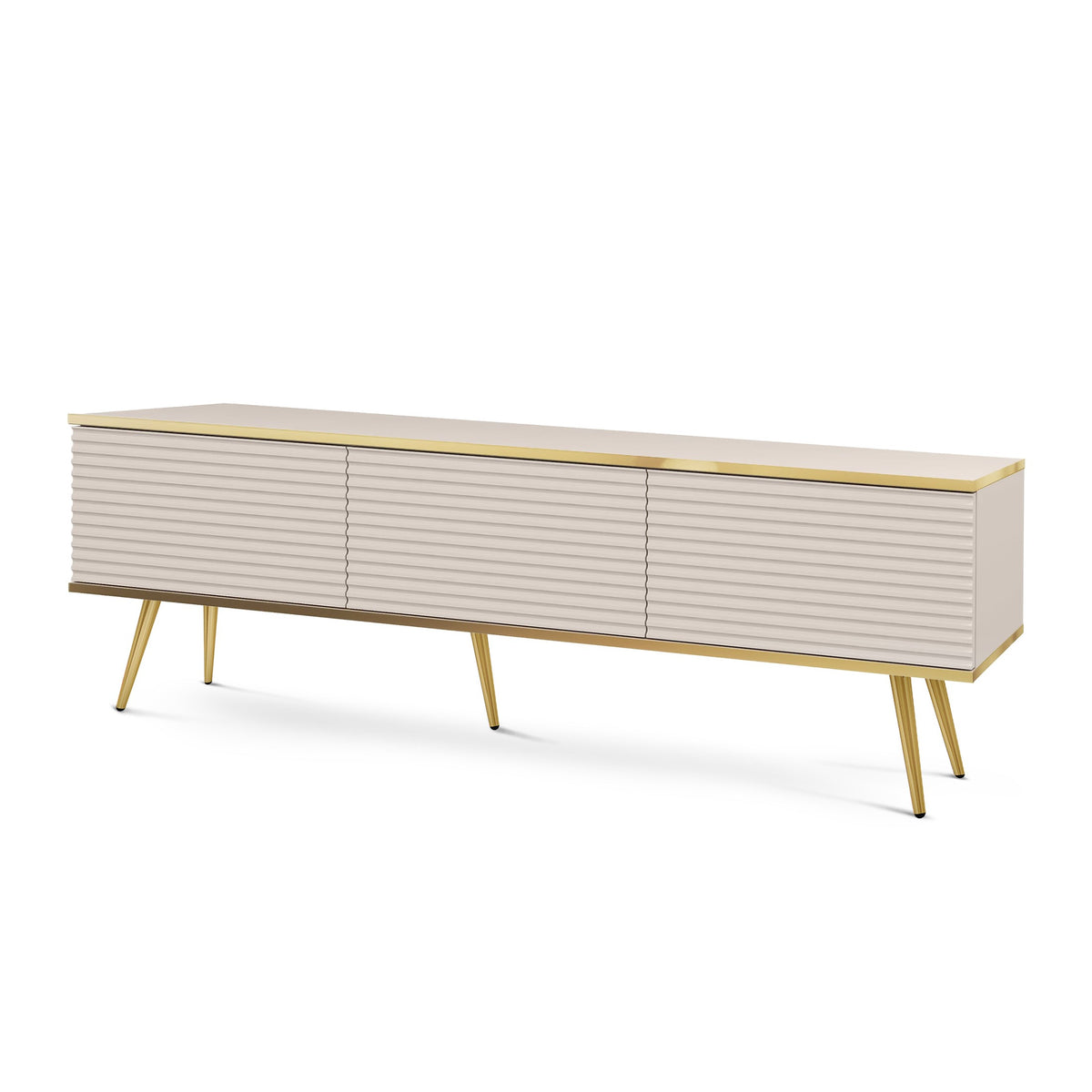 Meva TV Unit / TV Stand 175x30 with Gold Accents – main photo | Pillovely