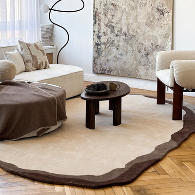 Tapis Groti en laine tuftée à la main, avec un motif irrégulier de style naturel - photo 2
