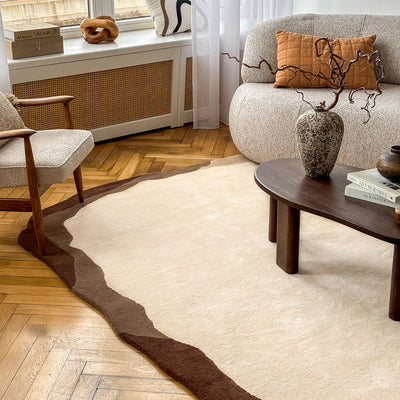 Tapis Groti en laine tuftée à la main, orné d’un motif irrégulier de style naturel - photo 3