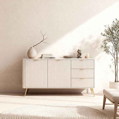 Laanti Sideboard with Drawers and Doors 163x81, Elegant Style – in a room setting