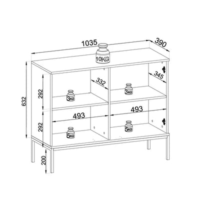 Komoda Lampy z drzwiami 104x83 w stylu loft – zdjęcie 9