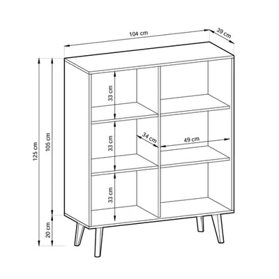 Komoda Las z drzwiami 104x125 w stylu industrialnym – zdjęcie 6