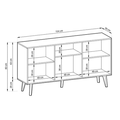 Komoda Las z drzwiami 154x83 w stylu industrialnym – zdjęcie 5