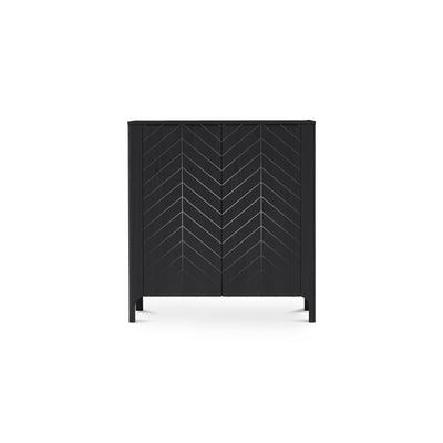 Commode EKLIPSO 103x95 avec façade à deux portes au style moderne - coloris noir | Pillovely