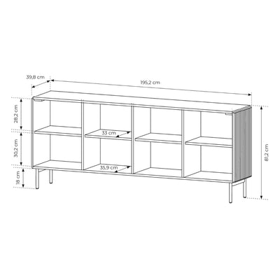 Komoda MuzZI z drzwiami 195x81 w stylu nowoczesnym – zdjęcie 6