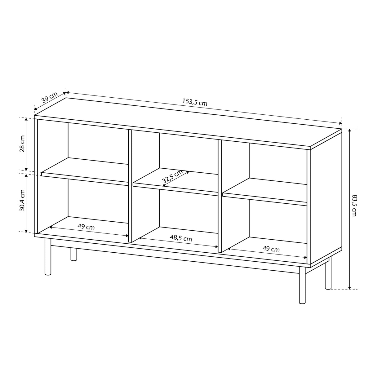 Komoda Sabi 154x84 w stylu japandi – zdjęcie 9