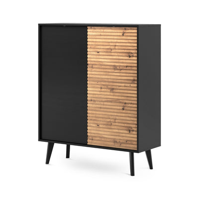 Komoda Las z drzwiami 104x125 w stylu industrialnym – zdjęcie główne | Pillovely