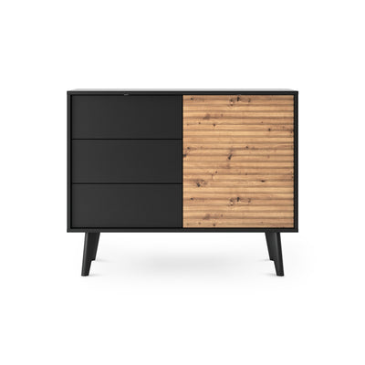 Komoda Las z szufladami i drzwiami 104x83 w stylu industrialnym – zdjęcie 3
