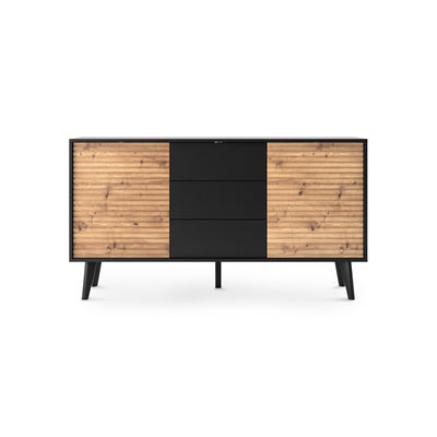 Komoda Las 154x83 z szufladami i drzwiami w stylu loft – zdjęcie 3