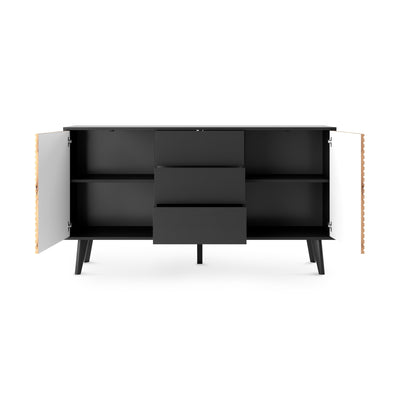 Komoda Las 154x83 z szufladami i drzwiami w stylu loft – zdjęcie 4