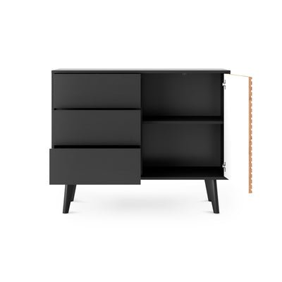 Komoda Las z szufladami i drzwiami 104x83 w stylu industrialnym – zdjęcie 4