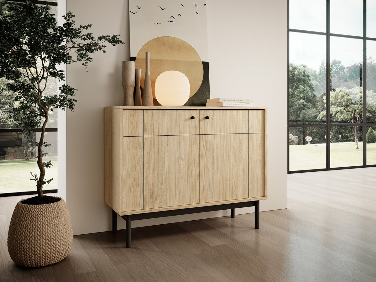 Komoda Sabi 104x84 w stylu japandi – w aranżacji wnętrza