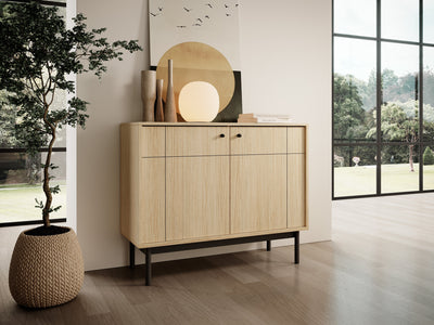 Komoda Sabi 104x84 w stylu japandi – w aranżacji wnętrza
