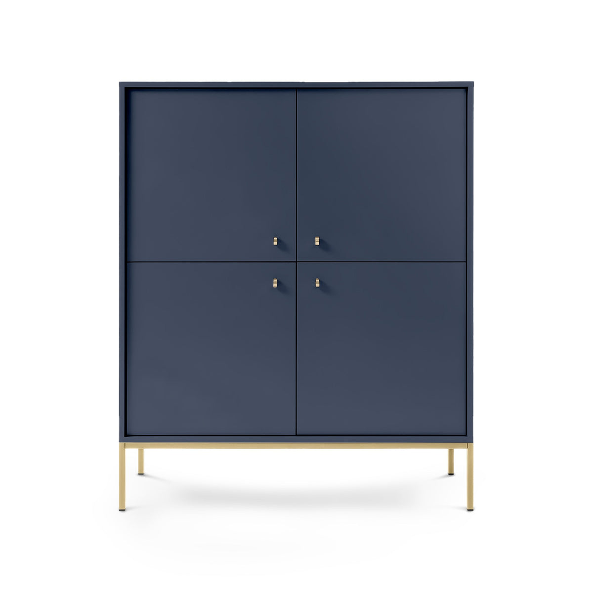 Kviat Sideboard 104x126, Vintage Style – Four Doors, Gold Handles, Metal Legs – photo 10