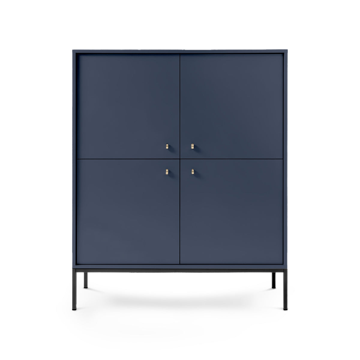 Kviat Sideboard 104x126, Vintage Style – Four Doors, Gold Handles, Metal Legs – photo 12