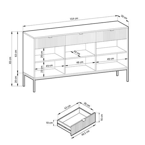 Komoda Roza 154x83 w stylu glamour – zdjęcie 32