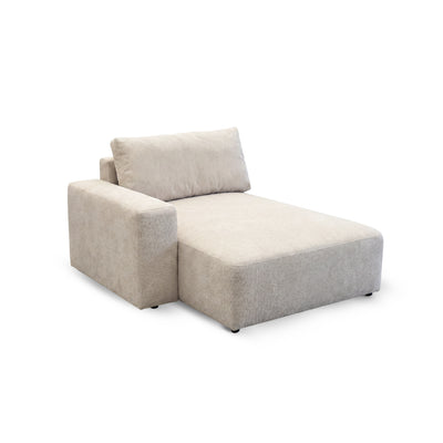Ottomane du canapé d'angle modulable Iskeli Plus Taupe Crème (ARAGON 03) – élément permettant de s'allonger confortablement