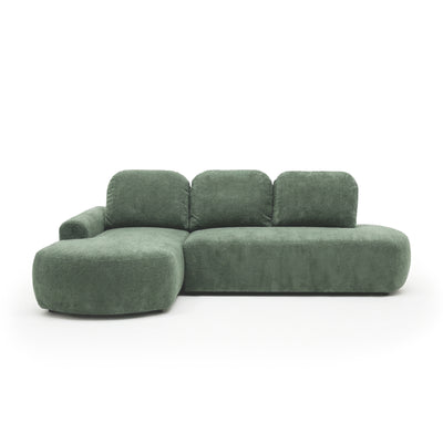 Canapé d'angle Moluni 263 cm Roche Verte (BELLINI 15), version gauche – canapé d'angle de style japandi