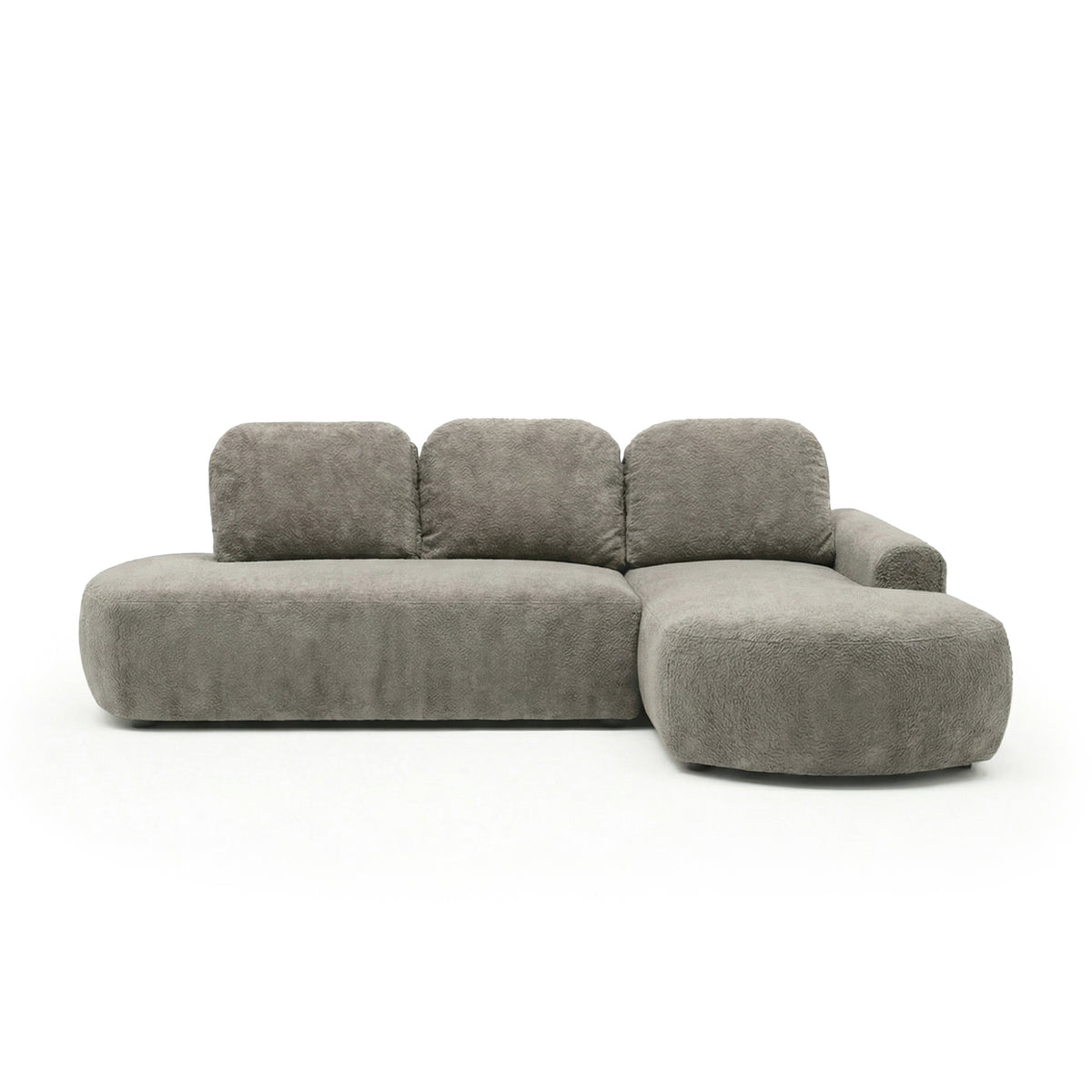 Canapé d'angle Moluni 263 cm Noix Fumée (BELLINI 02), version droite – canapé d'angle avec grand coffre de rangement