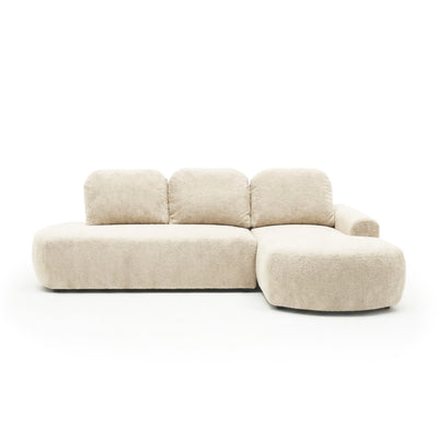 Canapé d'angle Moluni 263 cm Pierre Lin (BELLINI 20), version droite – canapé d'angle en peluche avec chaise longue
