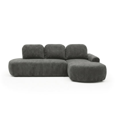 Canapé d'angle Moluni 263 cm Crépuscule Olive (BELLINI 03), version droite – canapé d'angle moelleux avec fonction couchage