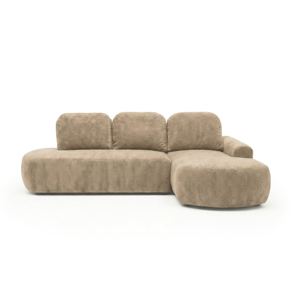 Canapé d'angle Moluni 263 cm Coton Sable (BELLINI 07), version droite – canapé d'angle de style modern organic