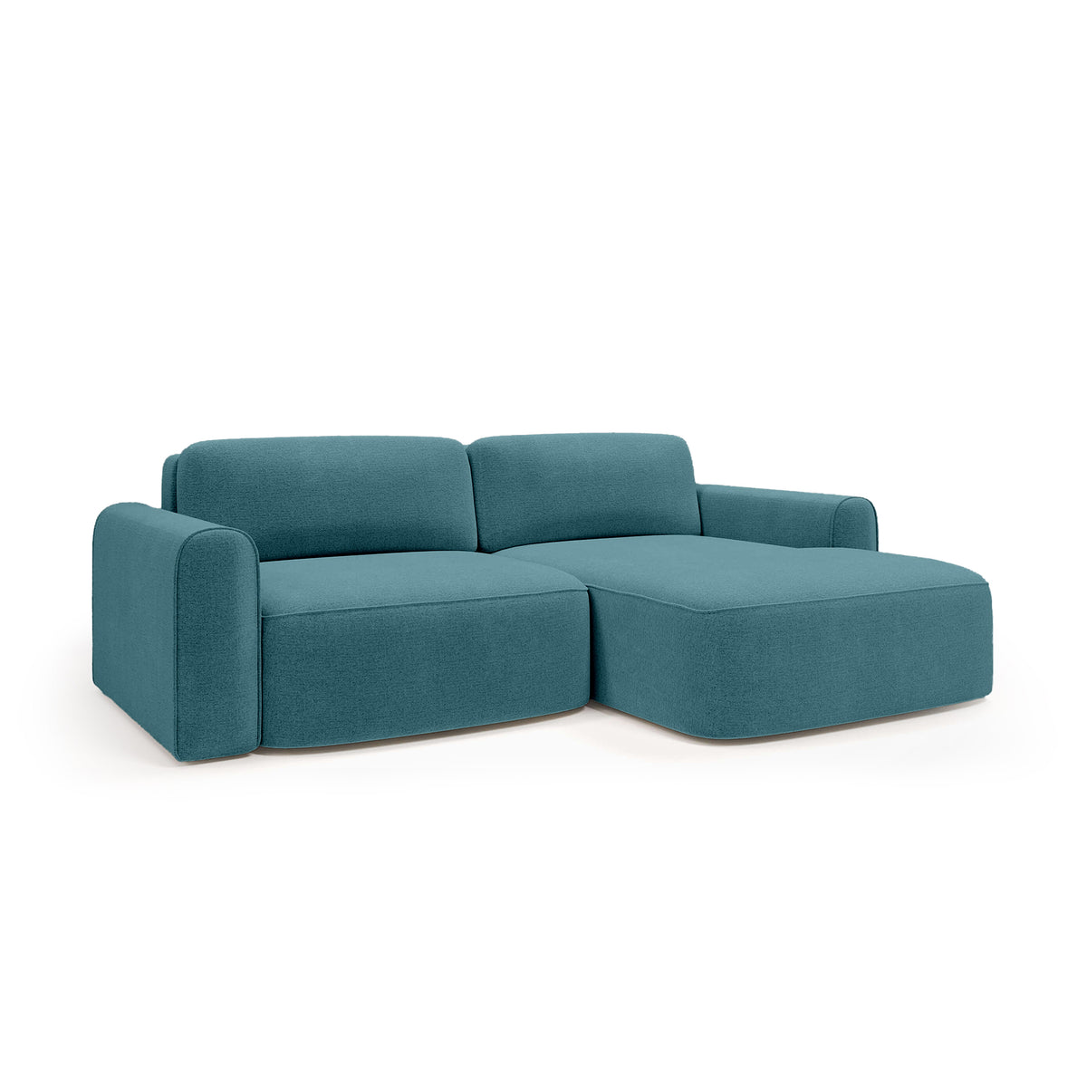 Canapé d’angle Saniri côté droit coloris Vert Atlantique (CASTEL 70) – canapé d’angle rembourré