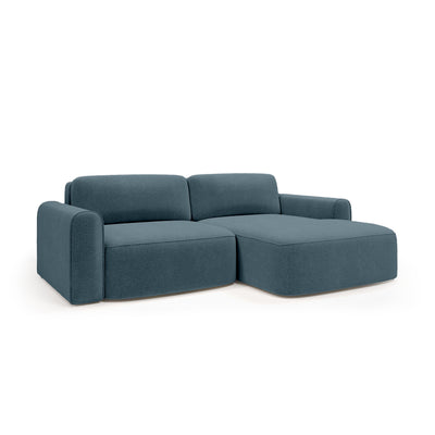 Canapé d’angle Saniri côté droit coloris Bleu Acier (CASTEL 74) – canapé d’angle rembourré