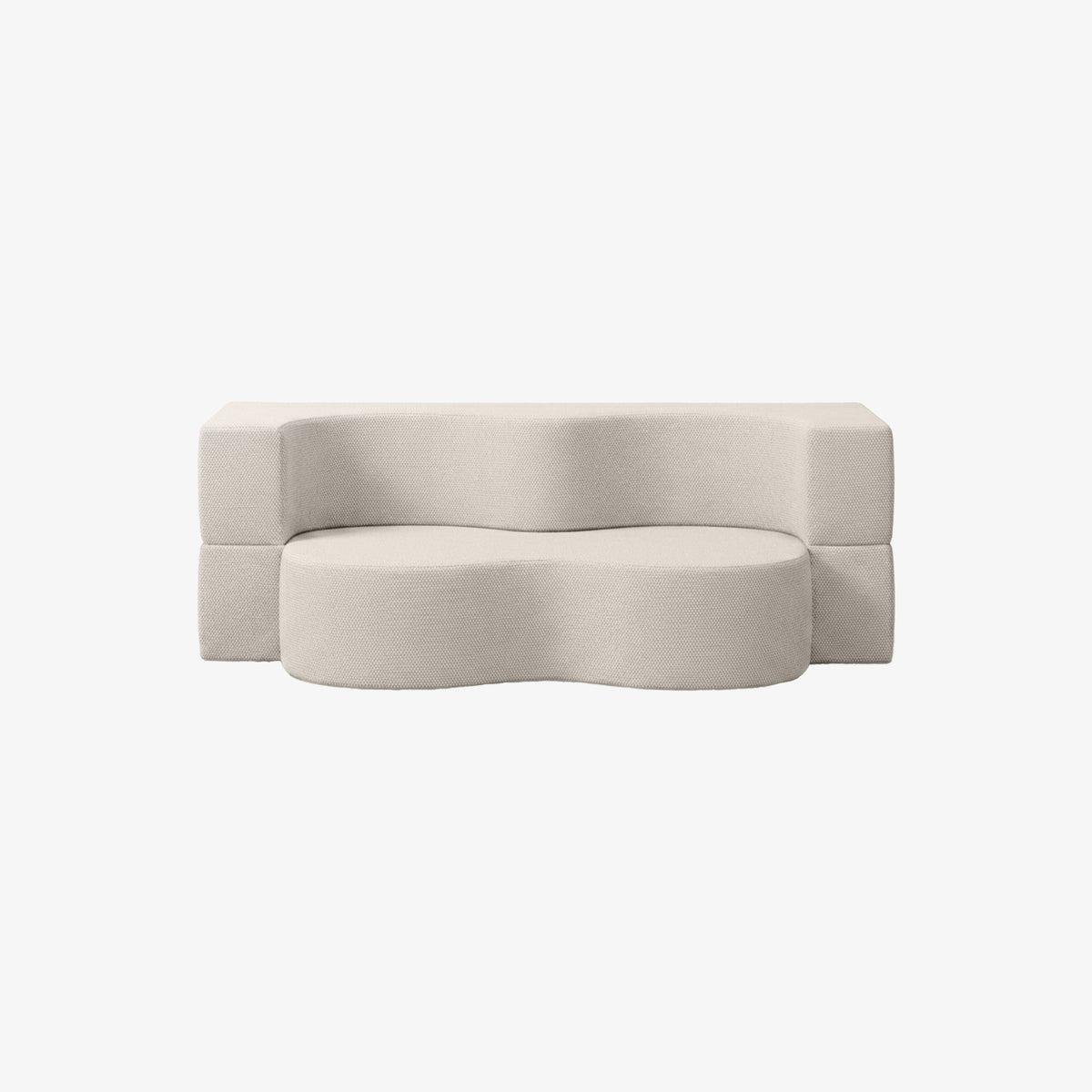 Canapé en mousse Kamelia en tissu d’extérieur HARRIS 7521 sur fond gris