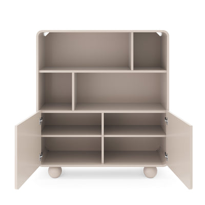 Regał Ballo 108x121 w stylu japandi – z otwartymi frontami