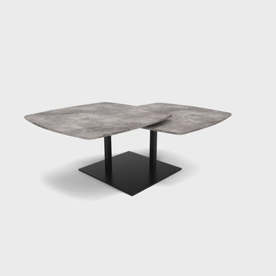 Table basse avec plateau pivotant de 128 × 40 cm au style loft | Dualis