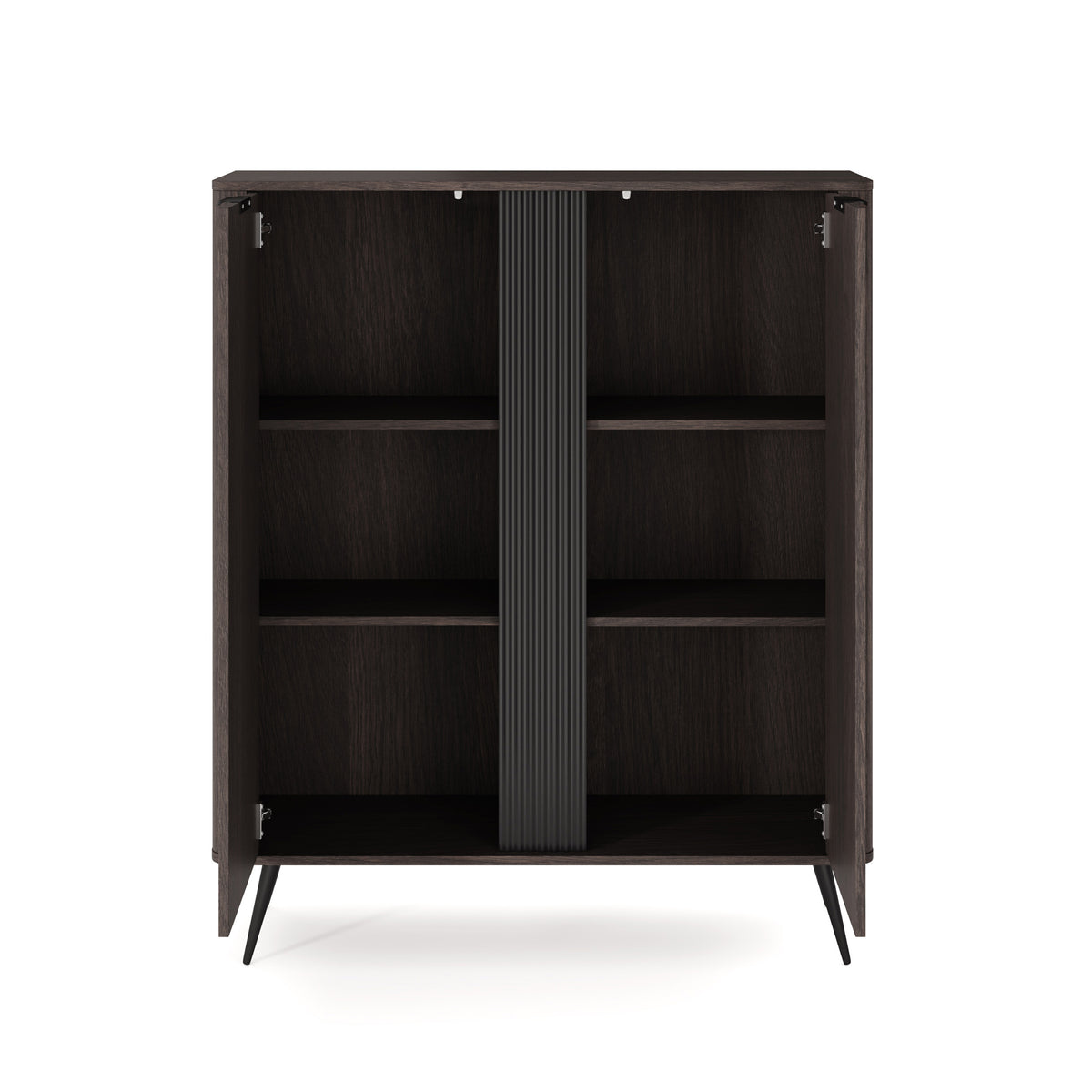 Komoda wysoka 2-drzwiowa 113x134 w stylu soft loft | Velia