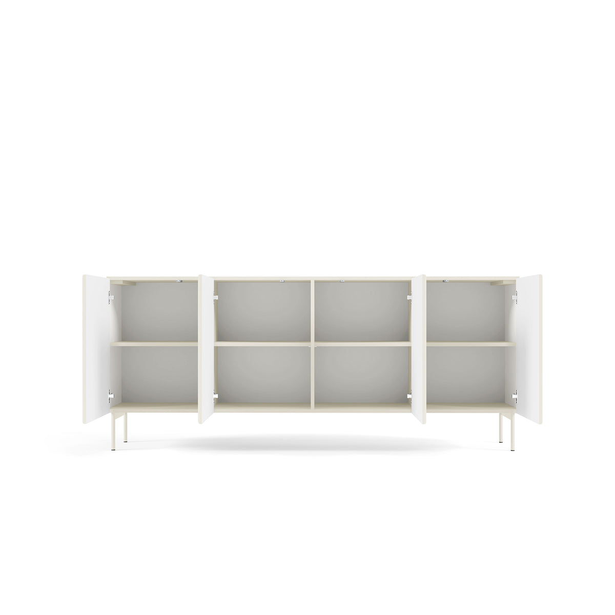Komoda MuzZI z drzwiami 195x81 w stylu nowoczesnym – z otwartymi frontami