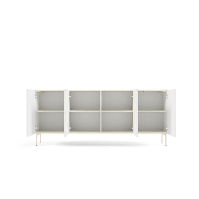 Komoda MuzZI z drzwiami 195x81 w stylu nowoczesnym – z otwartymi frontami