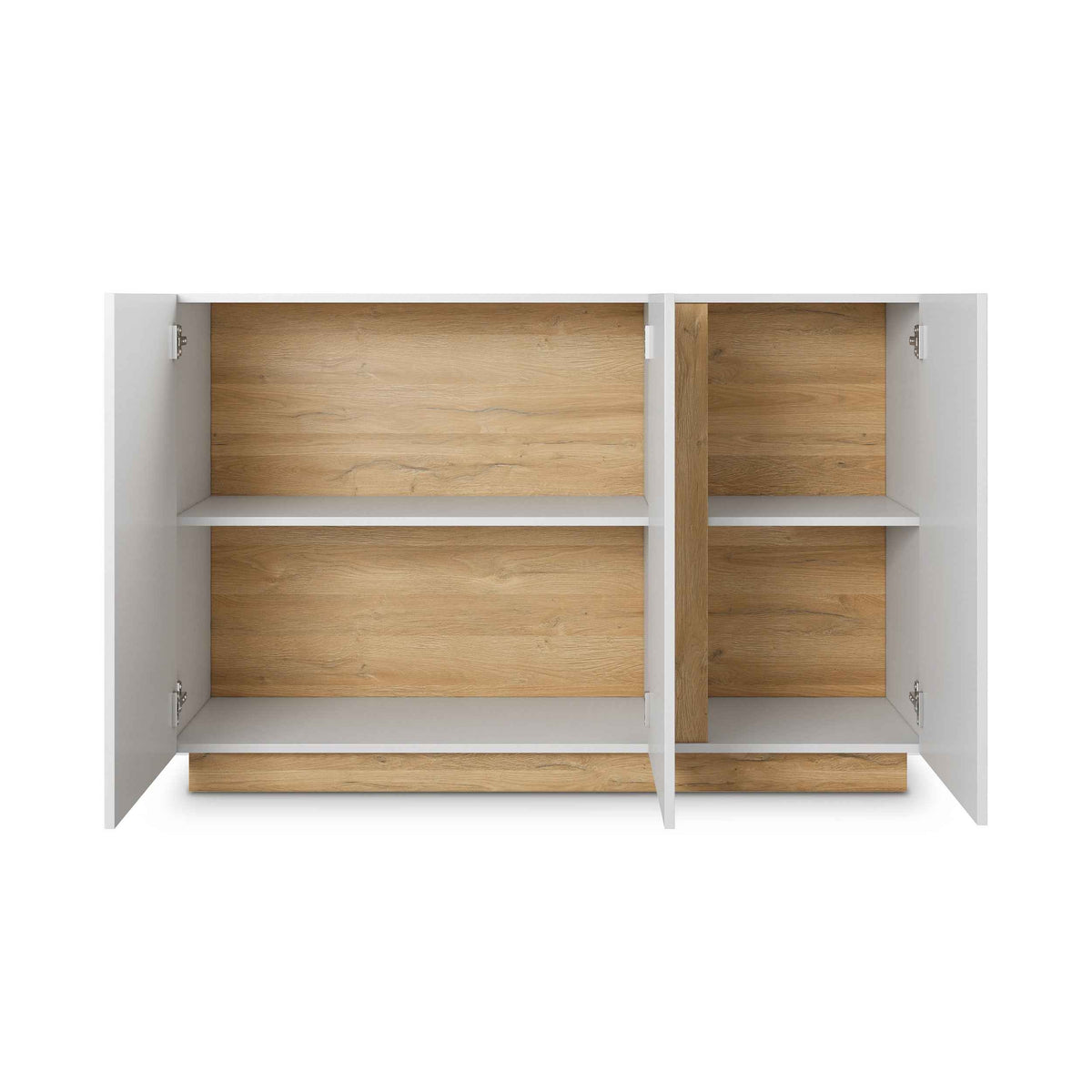 Komoda Armelia z drzwiami 138x91 w stylu nowoczesnym – z otwartymi frontami