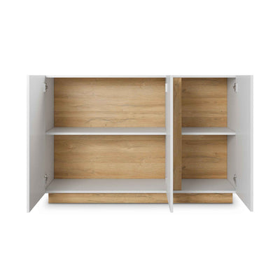Komoda Armelia z drzwiami 138x91 w stylu nowoczesnym – z otwartymi frontami