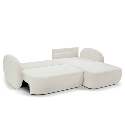 Narożnik z funkcją spania Olemo DL 248 cm w stylu nowoczesnym, tkanina Aragon – zdjęcie 3
