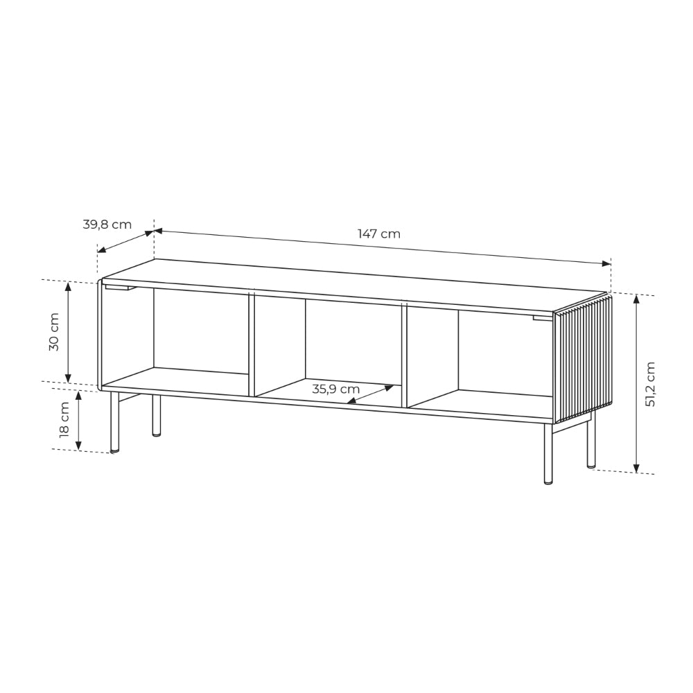 MuzZI TV Unit 147x51, Modern Style – photo 6