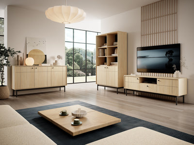 Sabi Display Cabinet 104x185 cm, Japandi Style – photo 10
