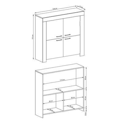 Komoda Gorky do przechowywania 120x117 w stylu skandynawskim – zdjęcie 4