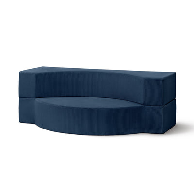 Lunaria Modular Foam Sofa Bed 200 cm, Japandi Style – Navy Blue Graphite (POSO 05)
