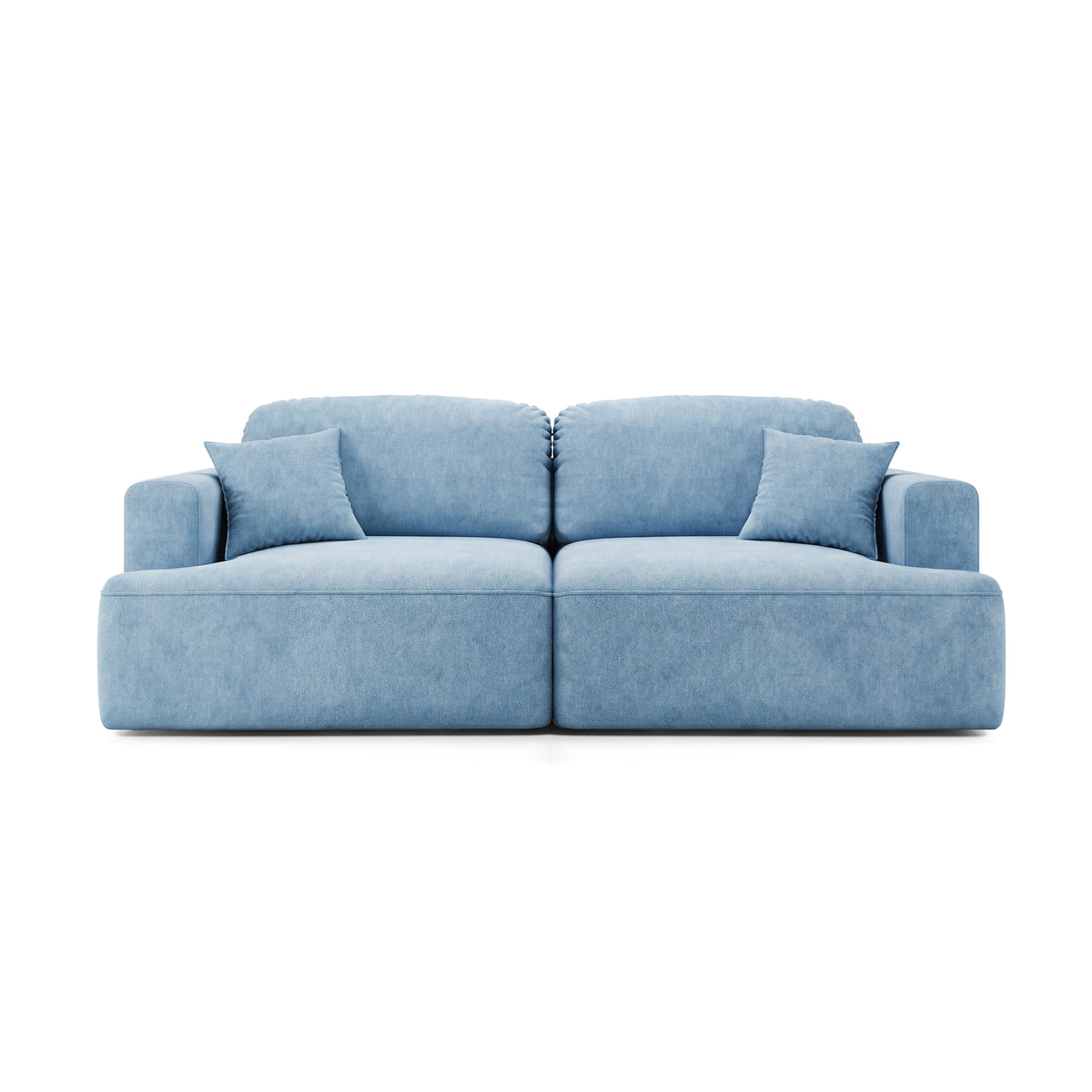 Canapé Senvali 241 cm Lazur Acier (CLOUD 71) – canapé-lit de style bohème, vue de face