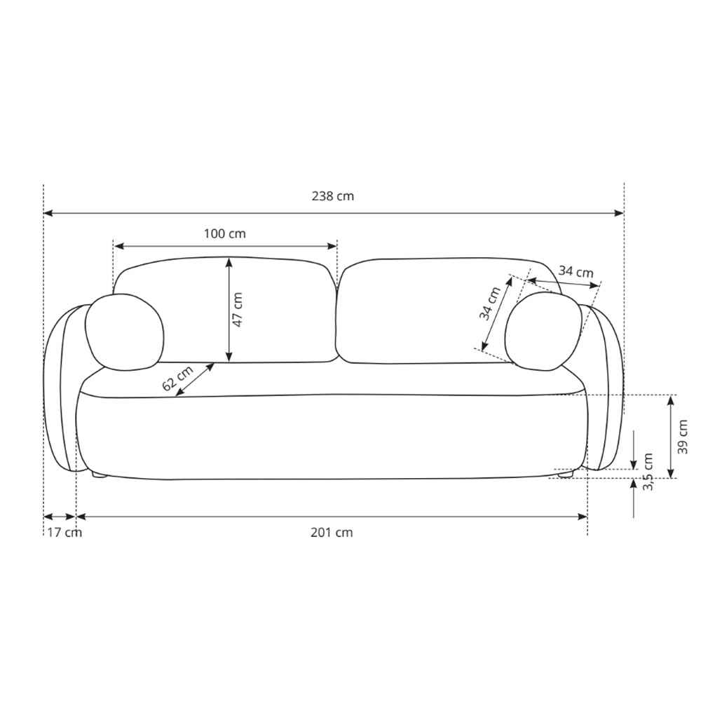 Olemo Sofa Bed 142x200, Modern Style, Abriamo Fabric – photo 9