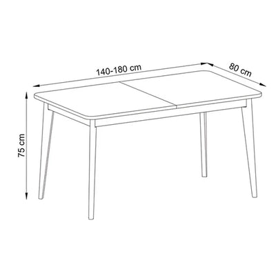 Stół Trava rozkładany 140–180x76 cm w stylu skandynawskim – zdjęcie 4